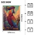 thumbnail image 3 of WOBOGO Pirate Parrot Notebook College Horizontal Grid Paper Ink Spill Resistant Water Resistant Cover 8.3x5.7x0.4in, 3 of 7
