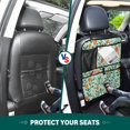 thumbnail image 6 of Car Back Seat Organizer 1 Pack Antique Nylon Fabric Thickened Waterproof Foot Mat Suitable For Various Types Of Vehicles Light Green Orange Wildflowers, 6 of 7