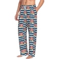 thumbnail image 2 of Uemuo Popcorn Pattern Men's Wide Leg Palazzo Lounge Pants with Pockets Light Weight Loose Comfy Casual Pajama Pants-Medium, 2 of 9