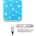 thumbnail image 6 of SOATUTO For iPhone X Phone Case, Cute Shockproof Glitter Sparkle Bling Silicone PC Hybrid Armor Phone Case Cover for Apple iPhone X/XS 5.8 Inch(Blue+Gray), 6 of 6