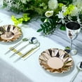 thumbnail image 6 of BalsaCircle 25 Rose Gold Geometric Round 7" Metallic Disposable Salad Paper Plates Tableware, 6 of 7