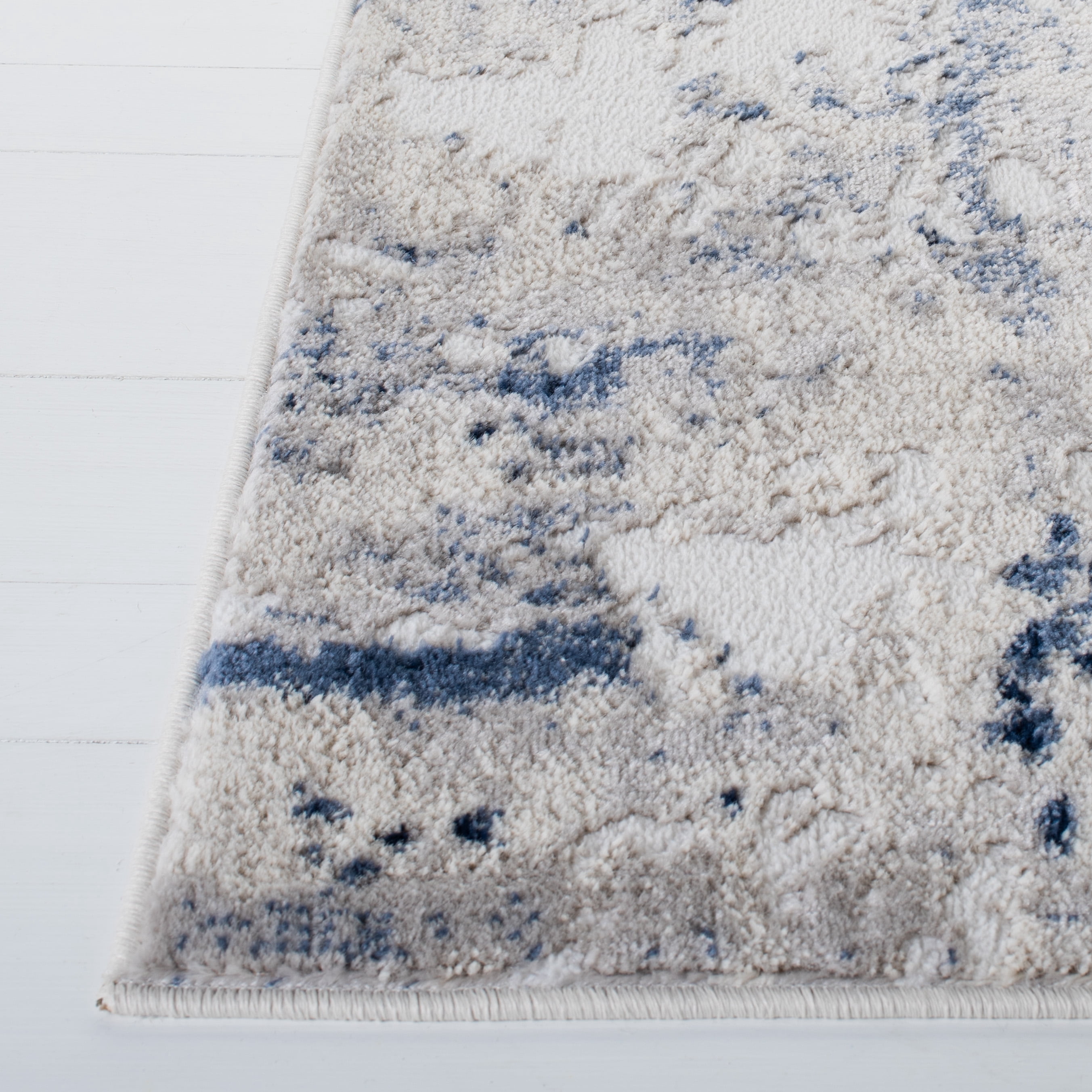 SAFAVIEH Skyler Jacques Distressed Area Rug, Grey/Navy, 9' x 12'