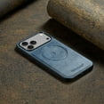 thumbnail image 7 of Allytechgroup Magnetic Case for Apple iPhone 17 Pro Max, [Compatible with Magsafe] Slim Fit Shell Lightweight Retro PU Leather Bumper Protective Phone Case for Women Men, Blue, 7 of 7
