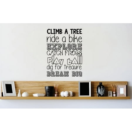 Do It Yourself Wall Decal Sticker Climb A Tree Ride A Bike Play Ball Dream Big Quote Stylish Mural 12×12 Do It Yourself Wall Decal Sticker Climb A Tree Ride A Bike Play Ball Dream Big Quote Stylish Mural 12×12