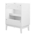 thumbnail image 5 of Vanity Cabinet (Sink not included), White, Wood, Mid Century Hotel Bedroom Bathroom, Modern Contemporary HB33437, 5 of 9