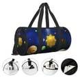 thumbnail image 3 of Lsque Solar System Pattern Foldable SportsBag with Wet Dry Pocket, Travel Bag, Large Capacity Duffel Bag, Splash Proof Carry on Bag, Overnight Bag, Weekender Bag, 3 of 6