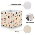 thumbnail image 3 of Foldable Fabric Storage Bin Home Cubes Clothing Organizer Bins Large Collapsible Box Basket for Home Organizer Halloween Candies Pattern, 3 of 7