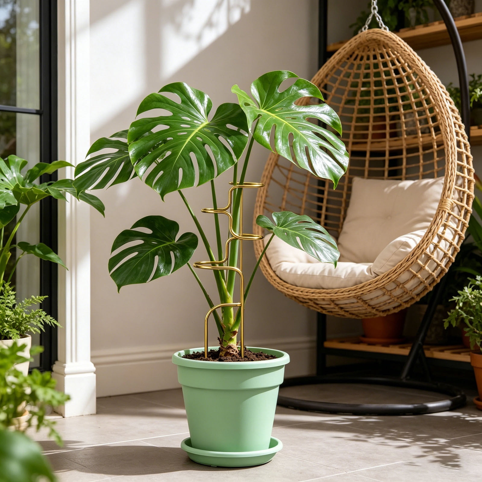 UJMNHYGT Indoor Support Stakes Metal Monstera Supports, Trellis Stem Holder for Tall Potted Climbing Flowers, Stabilization for Indoors Outdoor Garden Tomato Orchid