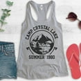 thumbnail image 2 of Camp Crystal Lake Tank Top, Ladies Racerback Tank Top, Funny Halloween Tank, Horror Graphic Tee, Heather Gray, Large, 2 of 3