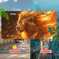 thumbnail image 5 of 1 Pcs 2D Flat License Plate Covers & Frames, Flame Lion For Decorative Front, Waterproof For Decoration Aluminum License Plate Covers & Frames Cover For Men Women, 12" X 6", 5 of 7