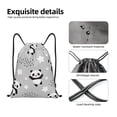 thumbnail image 4 of Disketp Pandas Drawstring Backpack Drawstring Gym Bags Draw String Bags for Sports, Gym, Travel, Swimming, Beach-Small, 4 of 6