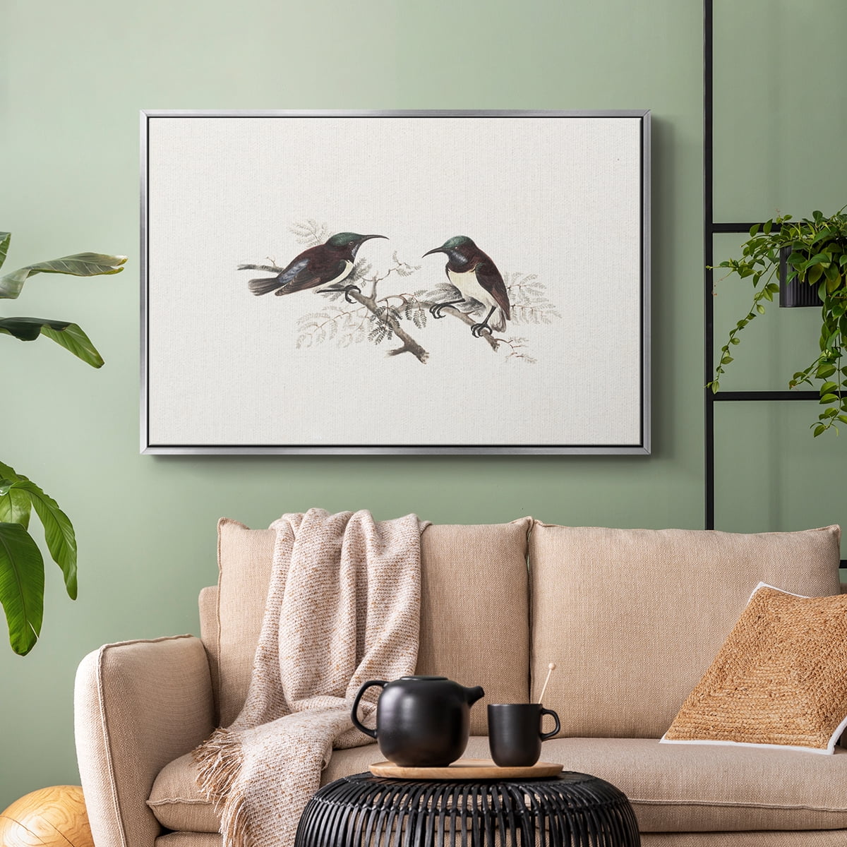 Vintage Animal Print-III By Wexford Home Framed in Silver Wood Gallery Wrapped Canvas 17 in. x 25 in.