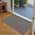 thumbnail image 6 of FRABE Ultra Thin Door Mat for Entryway, Low Profile Non Slip Rubber Backing Indoor Doormat, Easy Clean Welcome Entrance Mat for Inside House, Patio, Brown 24"x36", 6 of 10