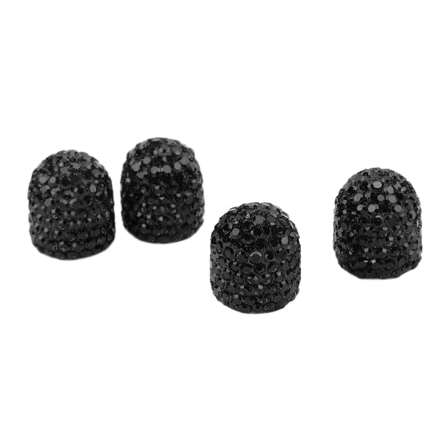 Bling Valve Stem , Shiny Rhinestone Wheel Tire Valve Cover Attractive Prevent Valve Leakage 4 Pcs Simple Installation For Car For Motorcycle Silver,Black,Pink,Red