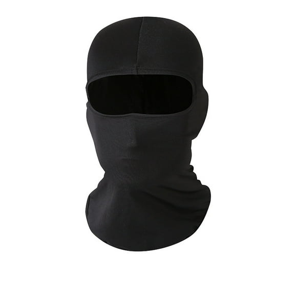 1 Face Mask Black Spandex Windproof Headgear Solid Color Ski Guard Outdoor Sports Headgear for Cycling Fishing Riding Multifunctional Breathable Neck