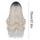 thumbnail image 2 of Pelucas con flequillo para mujer, peluca ondulada suelta, peluca larga, peluca dorada degradada, cabello sintético rizado medio, onda larga., 2 of 4
