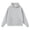 light grey, variant on Womens Solid Color Hoodies Long Sleeve Unisex Sweatshirt Causal Outerwear Tops