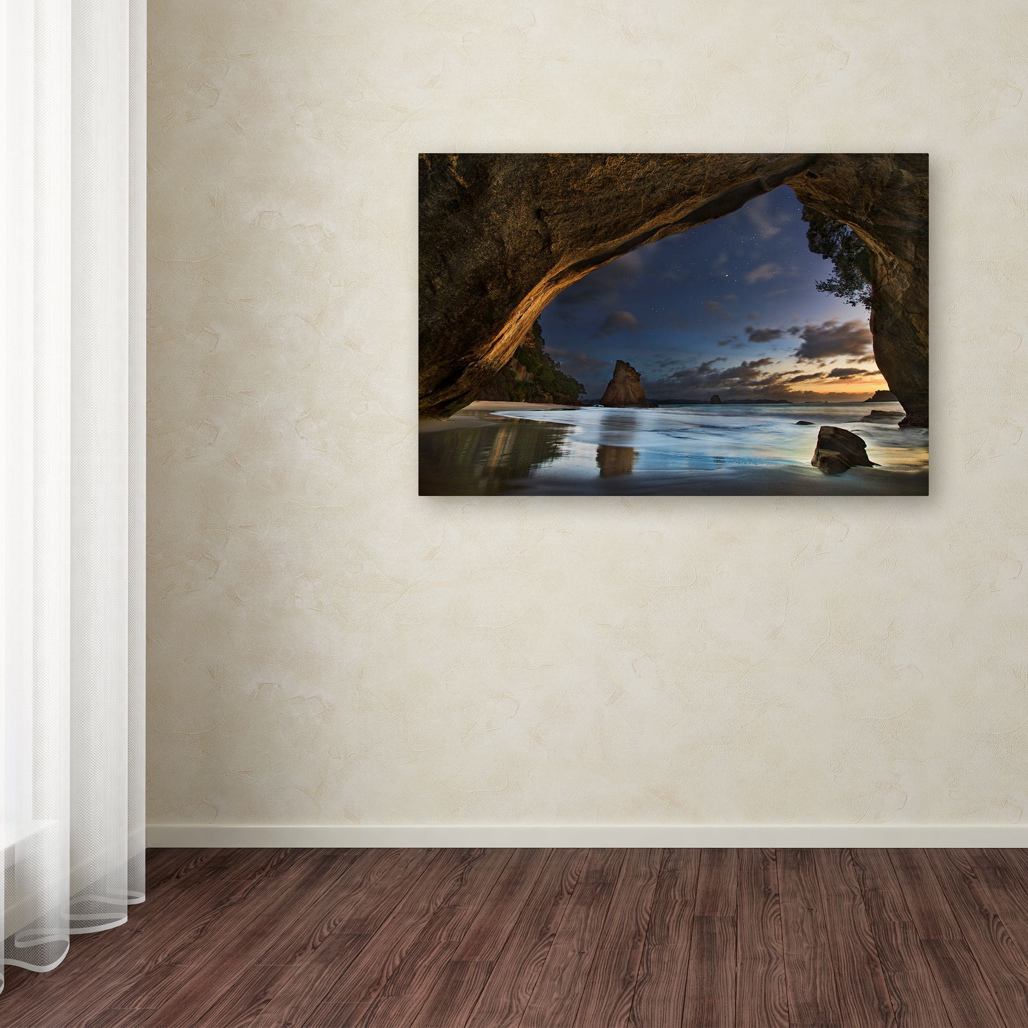Trademark Fine Art 'Cathedral Cove' Canvas Art by Yan Zhang