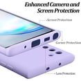 thumbnail image 2 of for Galaxy Note 10 Case, Soft Touch Silicone Case with Microfiber Lining Cushion Slim Shockproof Protective Cover 6.3 in for Samsung Galaxy Note 10, Light Purple, 2 of 8