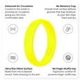 thumbnail image 4 of Neon Lemon Yellow Breathable Silicone Ring 4mm Bandwidth, 4 of 6