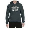 thumbnail image 2 of Wild Bobby, Best Husbands Gets Promoted to Daddy, Father's Day, Unisex Graphic Hoodie Sweatshirt, Charcoal, X-Large, 2 of 3