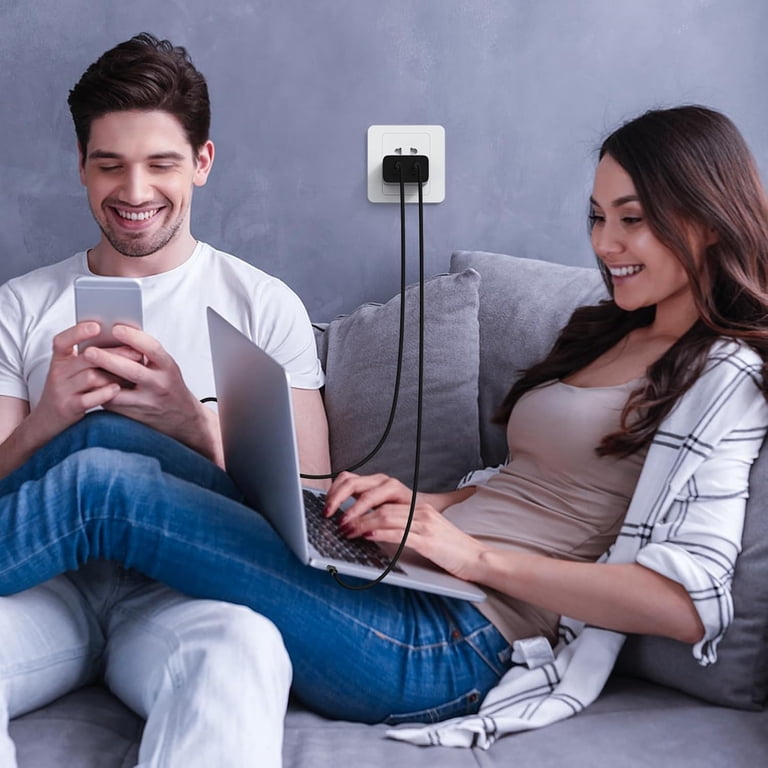 QZIIW 45W Dual Port USB-C Fast Charger with 6FT Cable photo 4
