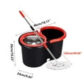 thumbnail image 3 of HOZADOIE Mop Mop Home Essentials Mop Barrel Rotating Mop Rod Universal Dual Drive Mop Cloth without Hand Washing, 3 of 4