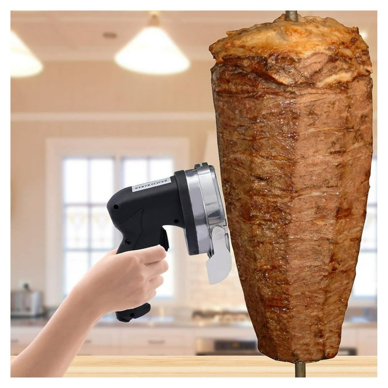  Professional Shawarma Cutter Electric Gyro Slicer Commercial  Kebab Knife (black): Home & Kitchen