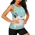 thumbnail image 2 of Bixox Women's French Bulldog Taking a Bath Printed Sleeveless Fitness Workout Running Quick-Dry Tank Top, 2 of 7