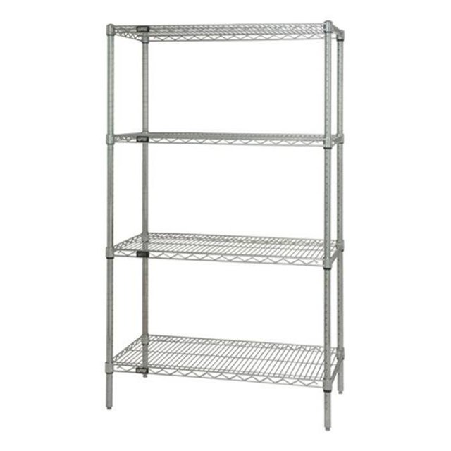 4-Shelf Chrome Wire Shelving Starter Kit, 21 x 48 x 54 in.