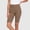 Brown high waisted bermuda shorts a1, variant on Cagogo Women's High Waisted Bermuda Shorts Slim Casual Solid Pockets Summer Beach Lounge Trousers Party Capri Pants Elastic Waist, Blue XL