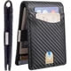 thumbnail image 1 of Minimalist Slim Wallet for Men, Premium Leather Wallet with Money Clip, RFID Blocking Front Pocket Stylish Bifold Wallet (Black 01), 1 of 5