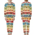 thumbnail image 2 of Renewold 2 Pieces Kid's Comfort Pajamas Daily Wear Skin Friendly Christmas Socks Trees Winter Daily Wear Lightweight Nightwear Sleepwear Set for Boys Girl,Size 7-8, 2 of 5