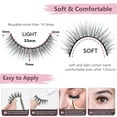 thumbnail image 3 of Short False Eyelashes Natural Look Wispy Strip Lashes Pack 11mm 12Pairs Small Lashes 3d Mink Eyelashes Reusable Lightweight Short Natural Eyelashes, 3 of 8