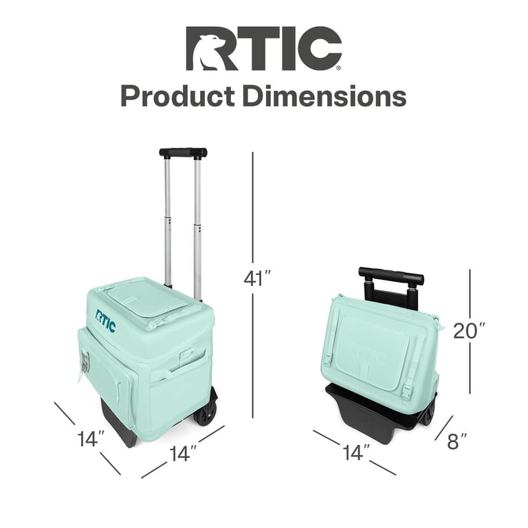 RTIC Everyday Wheeled Cooler, 40 Can Cooler, Collapsible Wheeled Trolley,  Fresh Mint - Walmart.com