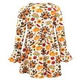 thumbnail image 4 of Unique Baby Girls Thanksgiving Pilgrim Turkey Dinner Dress (4Y, White), 4 of 5