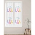 thumbnail image 2 of Window Privacy Film Happy Easter Bunny Stained Glass Window Film Decorative Sun Block Window Cover Farmhouse Stripes Polka Dot Rabbits Window Clings Static Adhesive Sticker for Bathroom 29.5"x118", 2 of 6