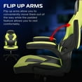 thumbnail image 4 of RESPAWN 3085 Ergonomic Gaming Chair for Adults, High Back Office Chair with Headrest and Flip Up Arms, Leather Racing Style Gaming Seat with Lumbar Support, Video Game Computer Desk Seat - Green, 4 of 7