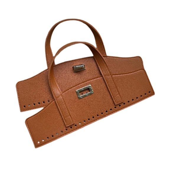 Dickly 2 Pieces Crochet Bag Handles Multifunctional for Purse Making Bag Make Accessory Brown
