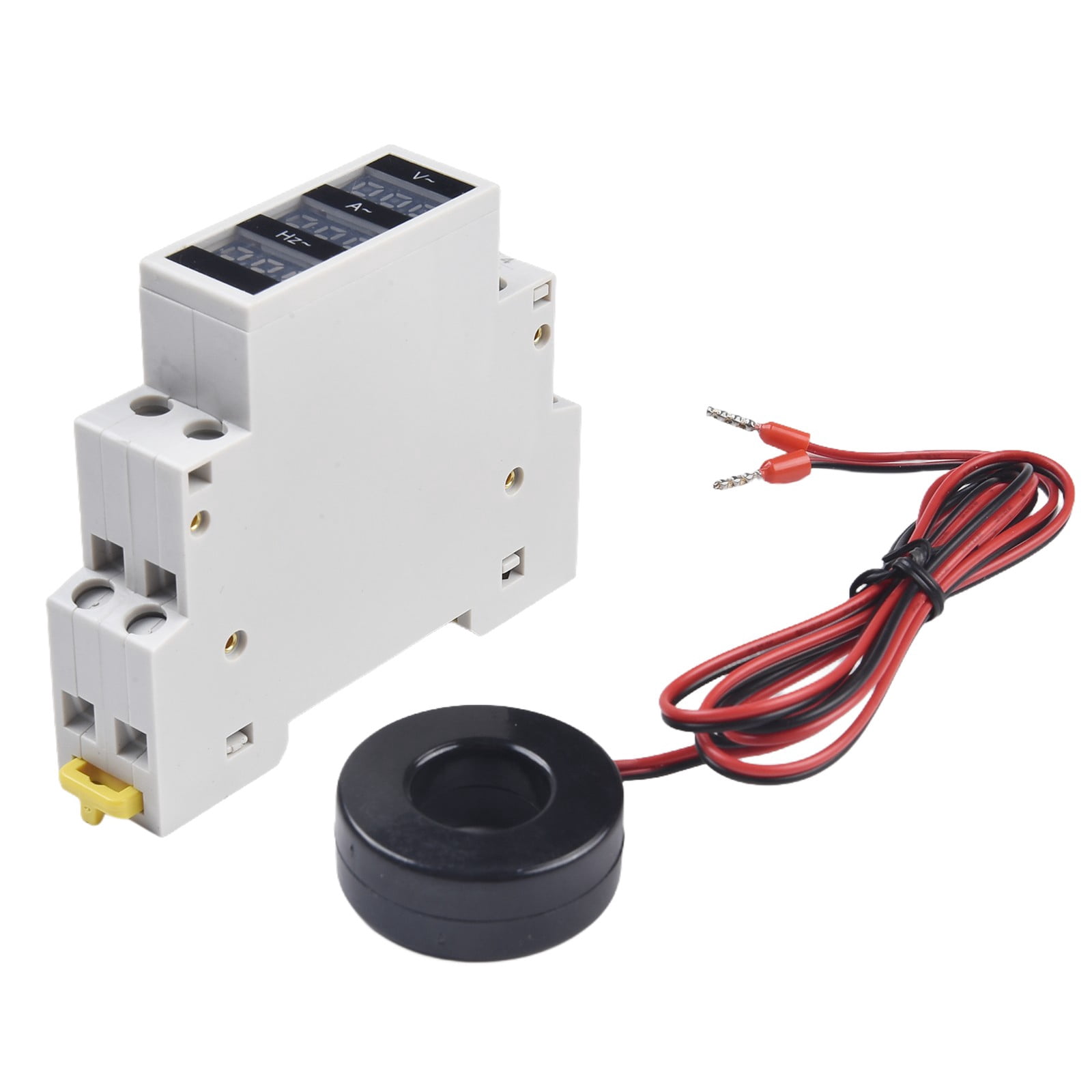 Girlsshop Din Rail Voltmeter Ammeter Hz Meter Ac80-500V Single Phase Modular Digital Meter