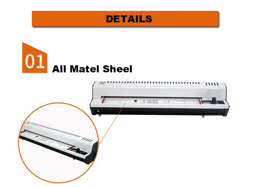 PreAsion All Metal Shell 12.5inch Thremal Hot Cold Lamiantor Machine with Inside Heating Tube for Sealing Photos 110V