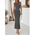 thumbnail image 6 of PRETTYGARDEN Skirt Sets Women 2 Piece Outfits Summer Outfits Going Out Crop Tops Long Maxi Skirts Beach Vacation Clothes, 6 of 9