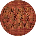 thumbnail image 1 of Ahgly Company Indoor Round Persian Orange Traditional Area Rugs, 5' Round, 1 of 1