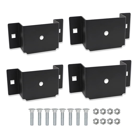 4Pcs Trailer Stake Pocket Bracket for 2inch X 4inch Lumber,Utility Trailer Pocket for Trailers & Trucks Trailer Bracket