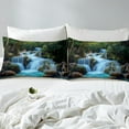 thumbnail image 4 of Erosebridal Natural Waterfall Full Sheet Sets, Mystic Lake Bedding Full Size, Rustic Landscape Decor 4pcs, 4 of 7