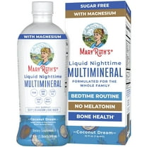 MaryRuth's Nighttime Multimineral Magnesium Supplement, Coconut, Vegan, Sugar Free, Gluten-Free, Liquid, 32 Fl Oz