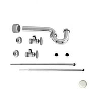 Westbrass D1538L-50 Round Handle Corrugated Pedestal Kit - Powder Coat White