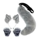 thumbnail image 5 of Conjunto de Orejas y Cola Salvador Diadema Felpa Gris, 5 of 9