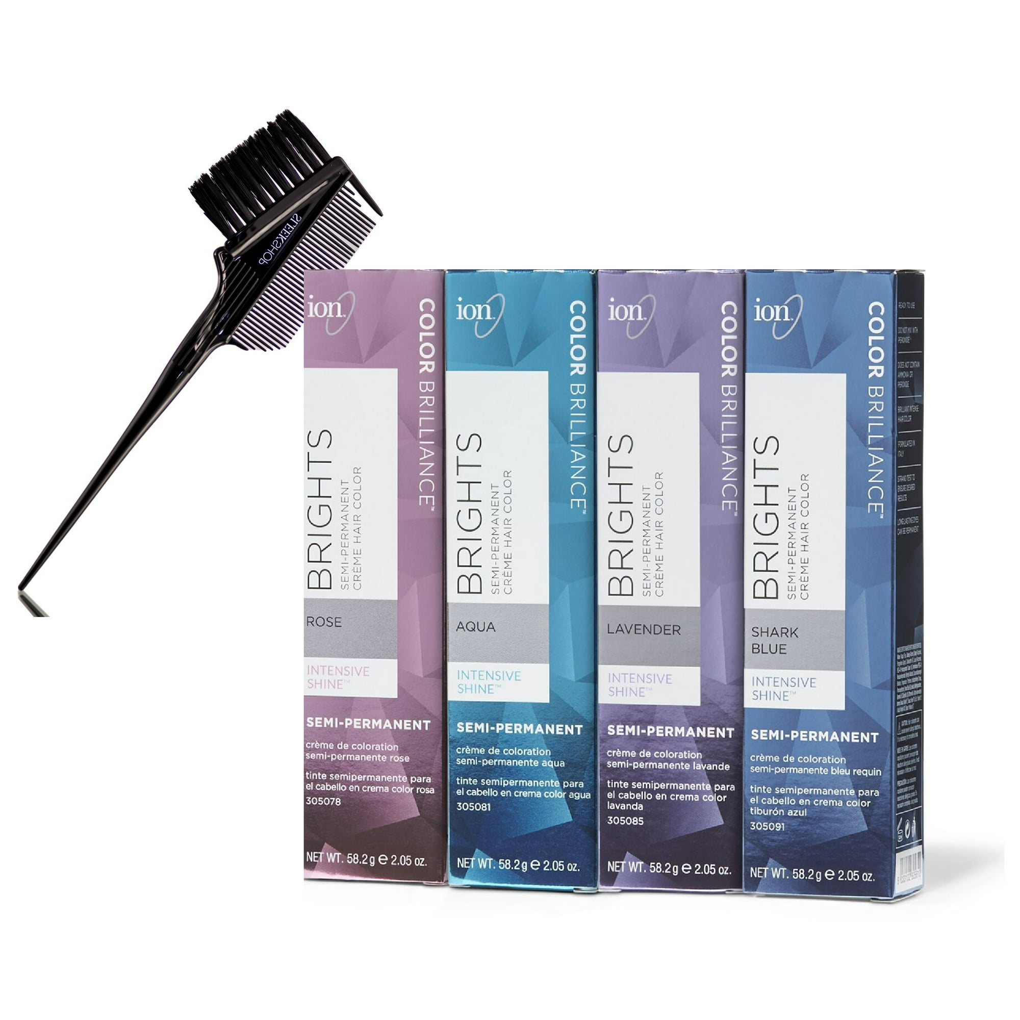 Sky Blue , ION Color Brilliance BRIGHTS Semi-Permanent Creme Hair Color Dye  (Size: 2.05 oz) Cream Haircolor - PACK OF 1 with SLEEKSHOP 3-in-1 Brush  Comb | Walmart Canada