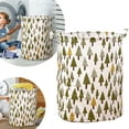 thumbnail image 1 of Patterned Linen Laundry Hamper Without Lid Large Open Top Stylish And Breathable Fabric For Bedroom Or Bathroom Easy And Durable Design Large Laundry with Handles Woven Rope Collapsible Laundry with, 1 of 3